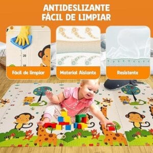 Piso Antigolpes Genki Bebes Chicos 175x150 Cm 6 Mm