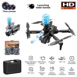 Dron K11 Shoot Cámara Hd Dispara Bolitas Hidrogel Recargable