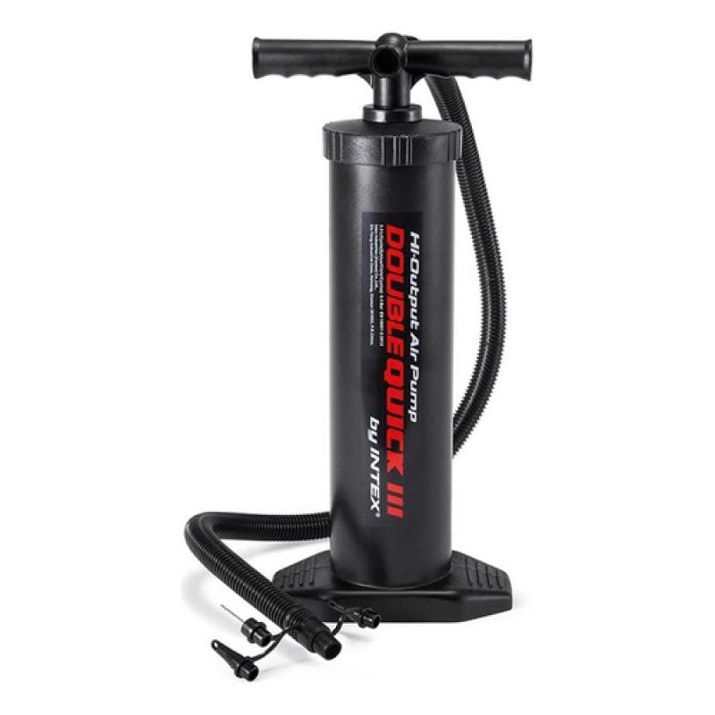 Inflador Manual Doble Accion P Colchon Bote Inflable Negro