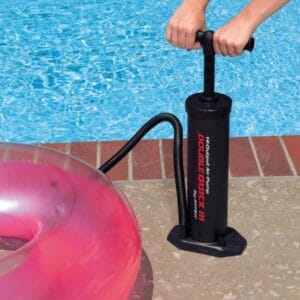 Inflador Manual Doble Accion P Colchon Bote Inflable Negro
