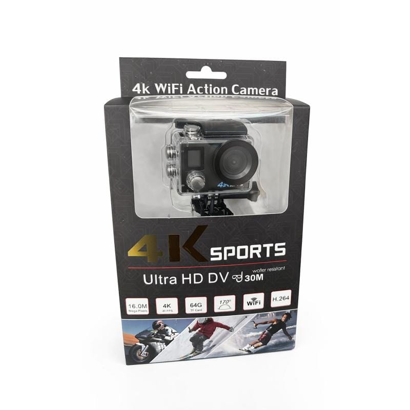 Camara Deportiva 4k 16mp Wifi Sumergible 30m + Accesorios