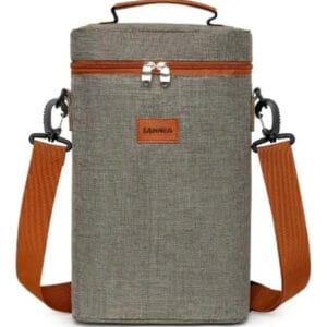 Bolso Matero Térmico Morral Equipo Porta Termo Para Mate Gris