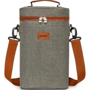 Bolso Matero Térmico Morral Equipo Porta Termo Para Mate Gris