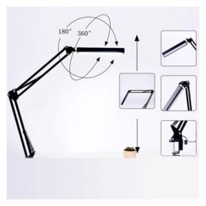 Lámpara Led De Escritorio Brazo Velador Fria Calida Natural