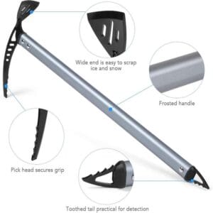 Piqueta Piolet De Travesía 76 Cm Acero Y Aluminio Montañismo Azul