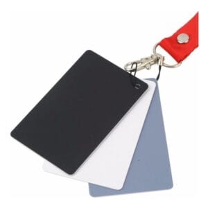 Tarjetas Para Balance De Blancos Gris 18%, Negra Y Blanca