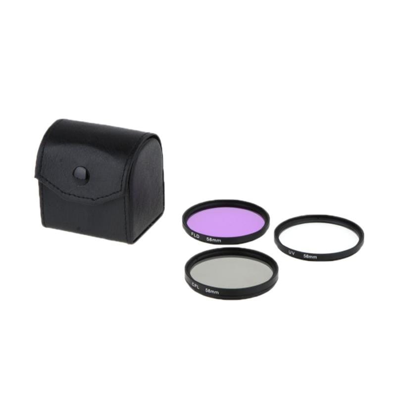 Kit 3 Filtros Camara Reflex 67 Mm Uv Cpl Fld Estuche