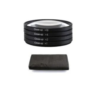 Kit Filtros Lentillas Aproximacion 55 Mm Close Up Lupa Negro