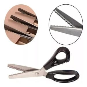 Tijera Sastre Zig Zag Picos 2mm Modista Para Tela Carton