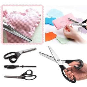 Tijera Sastre Zig Zag Picos 2mm Modista Para Tela Carton