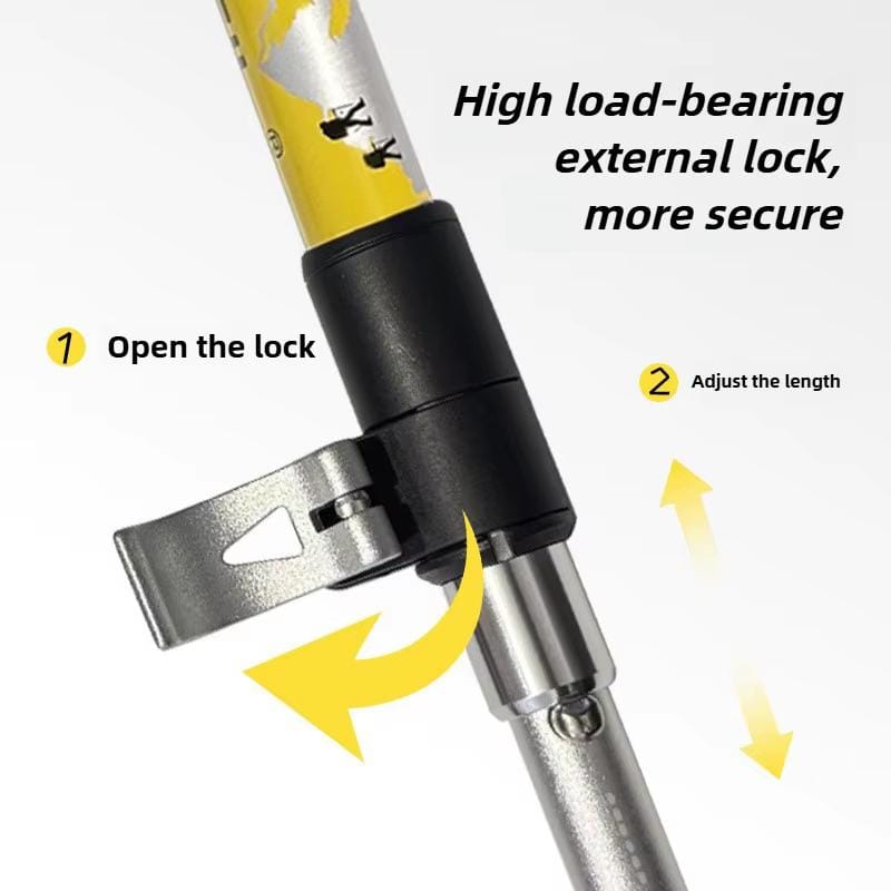 Par Bastones Trekking Aluminio Plegables Running Trail Azul