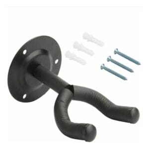Soporte De Pared Guitarra Electrica Bajo Ukelele Acolchado Negro