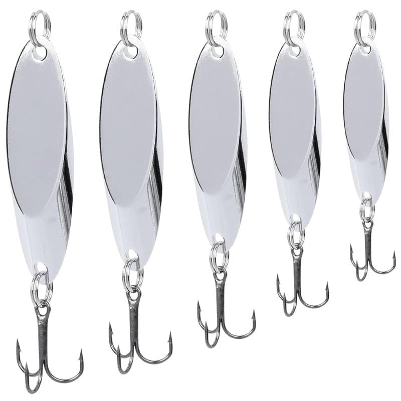 Set 5 Cucharas Pesca Spinning Ondulantes Giratorias Metal