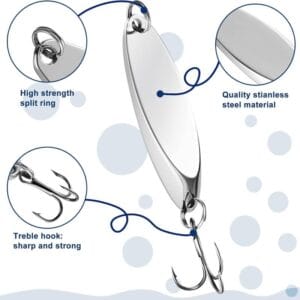 Set 5 Cucharas Pesca Spinning Ondulantes Giratorias Metal