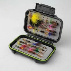 Kit 48 Moscas Premium Genki En Estuche Rígido Pesca Fly Negro
