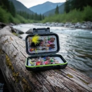 Kit 48 Moscas Premium Genki En Estuche Rígido Pesca Fly Negro