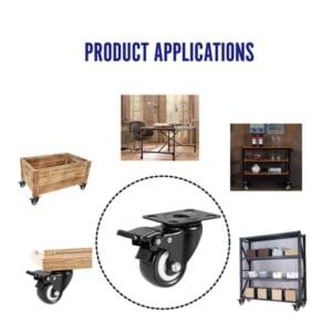 Rueda Giratoria 50mm Reforzada 70kg Doble Ruleman Con Freno