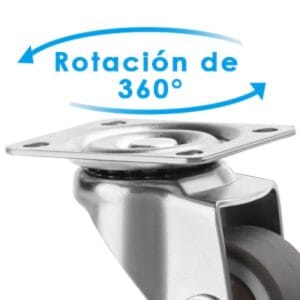 Rueda Giratoria 25mm Reforzada Doble Ruleman Con Freno