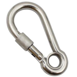 Mosquetón De Acero Galvanizado Con Traba A Rosca 8mm X 80mm