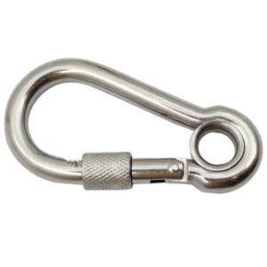 Mosquetón De Acero Galvanizado Con Traba A Rosca 8mm X 80mm
