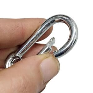 Mosquetón De Acero Galvanizado Con Traba A Rosca 8mm X 80mm