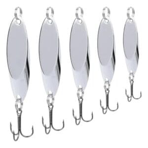 Set 5 Cucharas Pesca Spinning Giratorias Metal Trucha Salmon