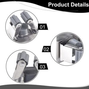 Soporte Organizador Porta Escobas Adhesivo Gancho Para Mopa Plateado