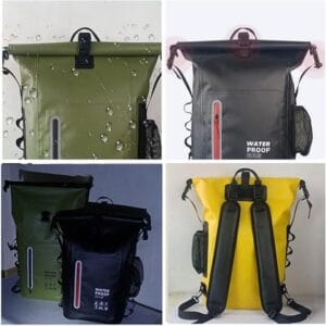 Mochila Impermeable Dry Bag 25l Estanca Kayak Camping Moto Verde Musgo