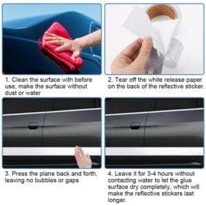 Cinta Reflectiva Blanca 5cm 10m Seguridad Vial Autoadhesiva Blanco