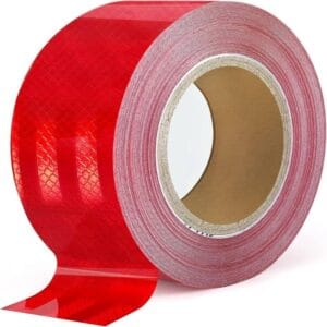 Cinta Reflectiva Roja 7,5cm 10m Seguridad Vial Autoadhesiva Rojo