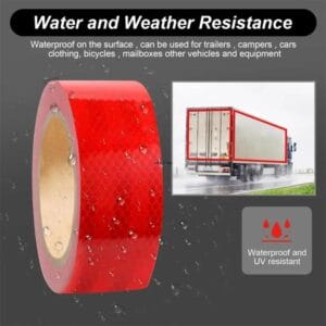 Cinta Reflectiva Roja 7,5cm 10m Seguridad Vial Autoadhesiva Rojo
