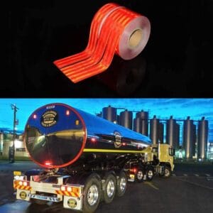 Cinta Reflectiva Roja 7,5cm 10m Seguridad Vial Autoadhesiva Rojo