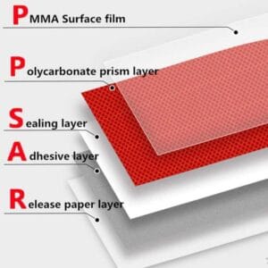 Cinta Reflectiva Roja 7,5cm 10m Seguridad Vial Autoadhesiva Rojo