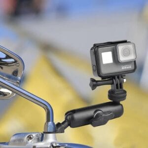 Soporte Camaras P Gopro Moto Scooter Para Espejo Reforzado