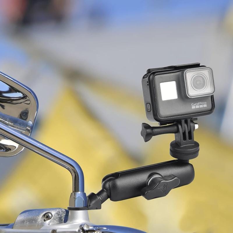 Soporte Camaras P Gopro Moto Scooter Para Espejo Reforzado