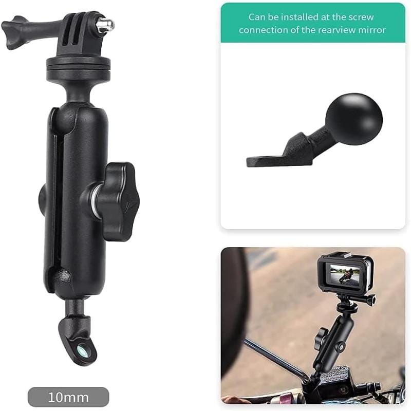 Soporte Camaras P Gopro Moto Scooter Para Espejo Reforzado