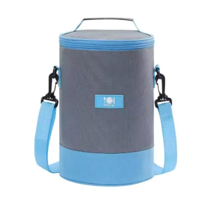 Lunchera Bolso Térmico Cooler Conservadora Camping Escolar Celeste Liso
