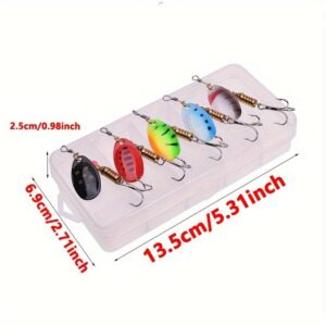 Set 5 Cucharas Spinning Voladoras Pesca Trucha Dorado