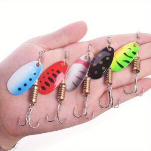 Set 5 Cucharas Spinning Voladoras Pesca Trucha Dorado