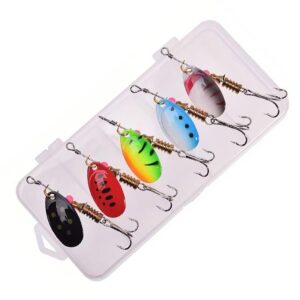 Set 5 Cucharas Spinning Voladoras Pesca Trucha Dorado