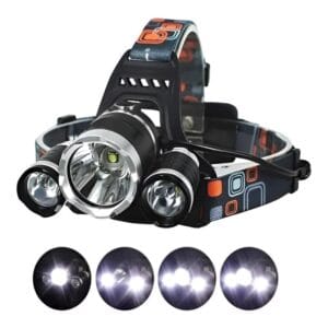 Linterna De Cabeza Genki Hd-led3 200 Lúmenes Camping Blanco Negro