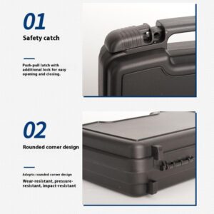 Estuche Rígido Genki Arma Corta Resistente Interior Espuma Negro
