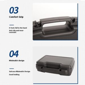 Estuche Rígido Genki Arma Corta Resistente Interior Espuma Negro