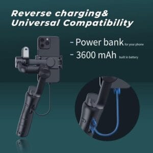 Estabilizador Gimbal 3 Ejes Celular iPhone Android Negro