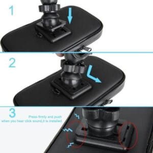 Funda Soporte Impermeable Anti Caida Moto Bici P Celulares Negro
