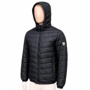 Campera Genki Montañismo Plumón Pato Ultraliviana Trekking Negro -xl- Rayas