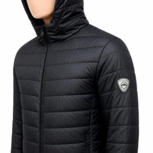 Campera Genki Montañismo Plumón Pato Ultraliviana Trekking Negro -xl- Rayas