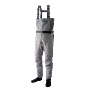 Wader Genki Respirable Nylon Reforzado Media Pesca Río Gris Xl