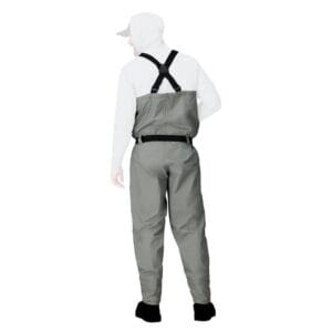 Wader Genki Respirable Nylon Reforzado Media Pesca Río Gris Xl