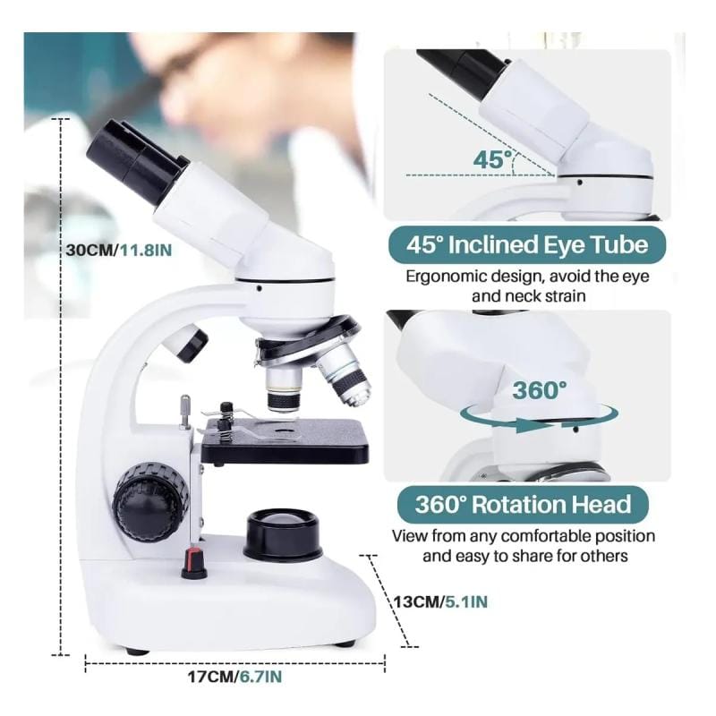 Microscopio Binocular 1000x